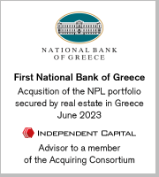 First National Bank of Greece, Acqusition of the portfolio of the NPL portflolio secured by real estate in Greece, June 2023 (Advisor to a member of the Acquiring Consortium)