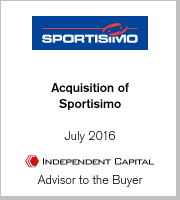 Acquisition of Sportisimo, July 2016 (Advisor to the Buyer)