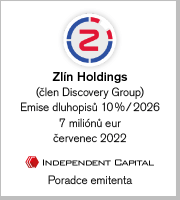 Zlín Holdings (člen Discovery Group), emise dluhopisů 10 %/2026, 7 miliónů eur, červenec 2022 (poradce emitenta)